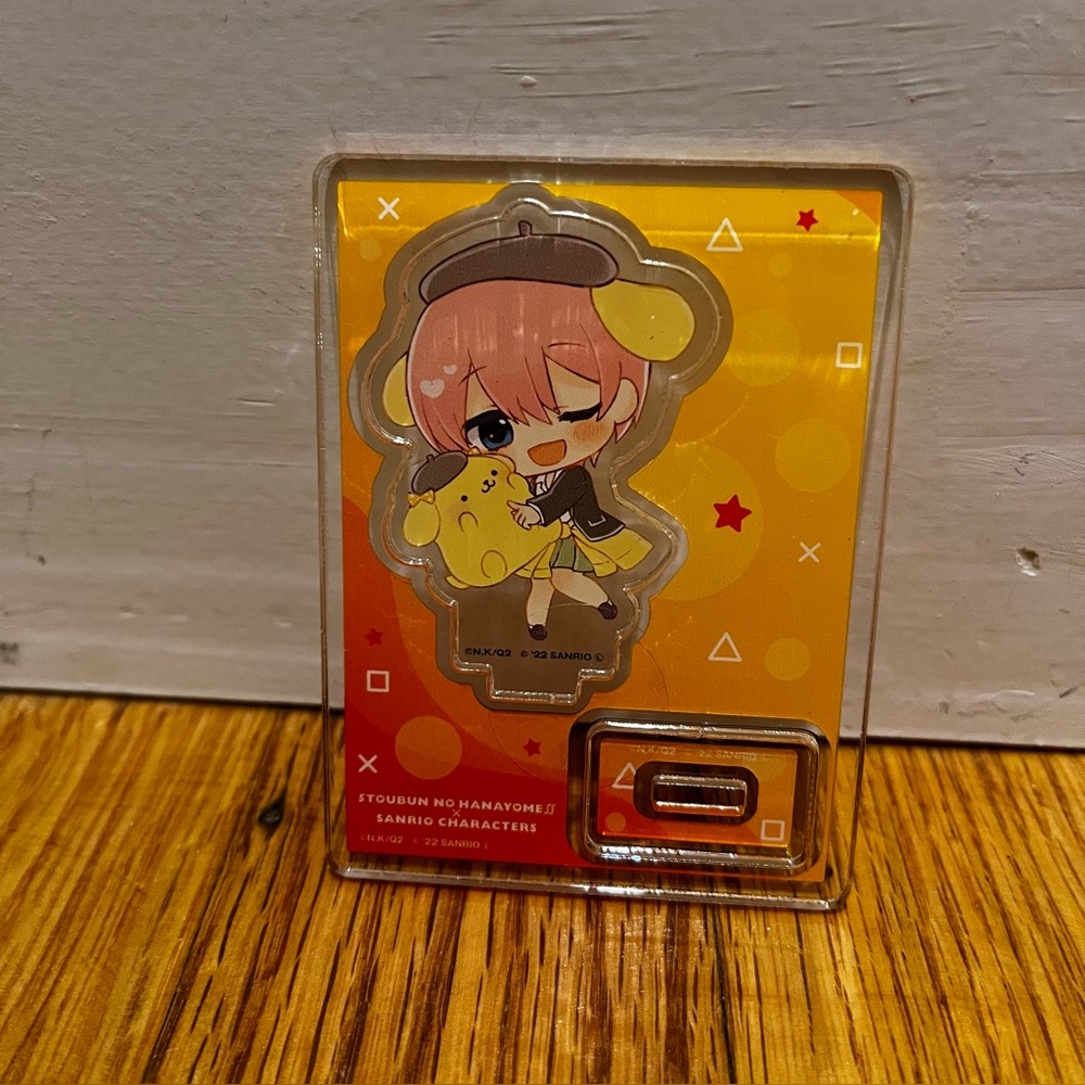 anime acrylic stand Kawaii Ichika Nakano x Pompompurin Acrylic Stand SANRIO